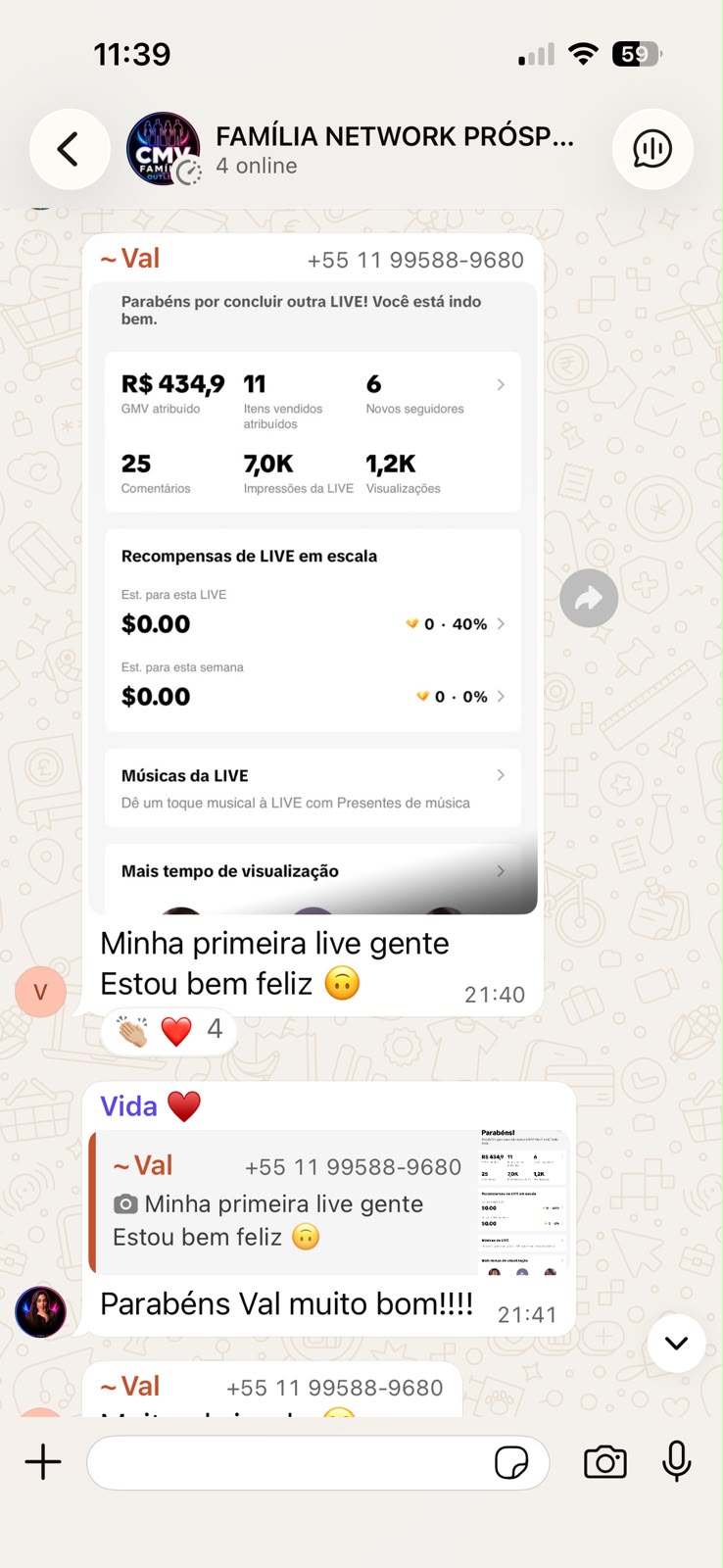 Print de resultado de aluna 2 da Comunidade CMV